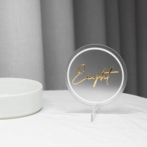 Números de mesa de ouro | Números de mesa | Números de mesa em acrílico | Número de mesa fosco, decorações de luxo de peças centrais, número de mesa de casamento