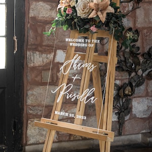 Wedding Welcome Sign | Clear Acrylic Welcome Sign | Custom Welcome Sign | Acrylic Wedding Decor | Lucite Wedding Sign | Modern Wedding Sign