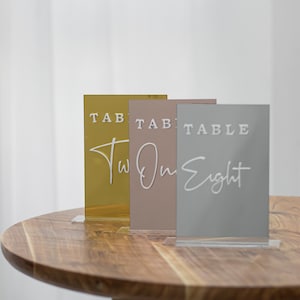 Gold Table Numbers | Table Numbers | Acrylic Table Numbers | Table Number Wedding , Centerpieces Luxury Decorations, Wedding Table Number