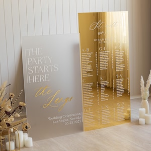 Wedding Signs Bundle Set of 2 - wedding seating chart - wedding welcome sign - wedding ceremony signs - Acrylic Wedding Sign