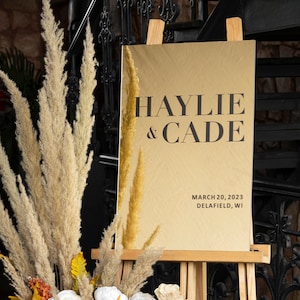 Sinal de boas-vindas acrílico espelho dourado, sinalização de casamento com espelho dourado, sinal weddin personalizado, papelaria de casamento, sinal de boas-vindas da cerimônia