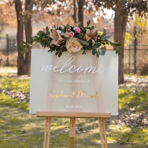 Frosted Acrylic Wedding Welcome Sign ,Acrylic Welcome Sign, Wedding Signage, Last Name Welcome Sign, 3D Welcome Sign, Custom Wedding Sign