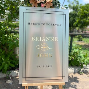 Frosted Acrylic Wedding Welcome Sign ,Acrylic Welcome Sign, Wedding Signage, Acrylic Wedding Sign, 3D Welcome Sign, Custom Wedding Sign