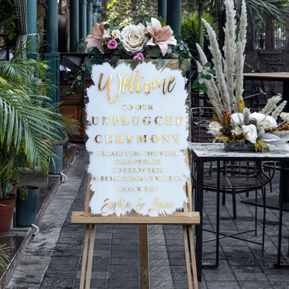 Unplugged Wedding Sign Pick A Seat Not A Side Sign Wedding Welcome