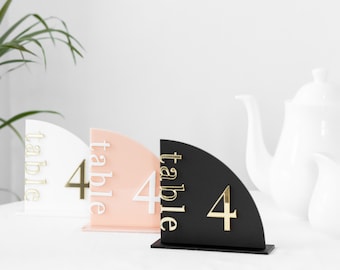 Acrylic Table Numbers | Half Arch Table Numbers | Table Numbers | Table Number Wedding ,Centerpieces Luxury Decoration, Wedding Table Number