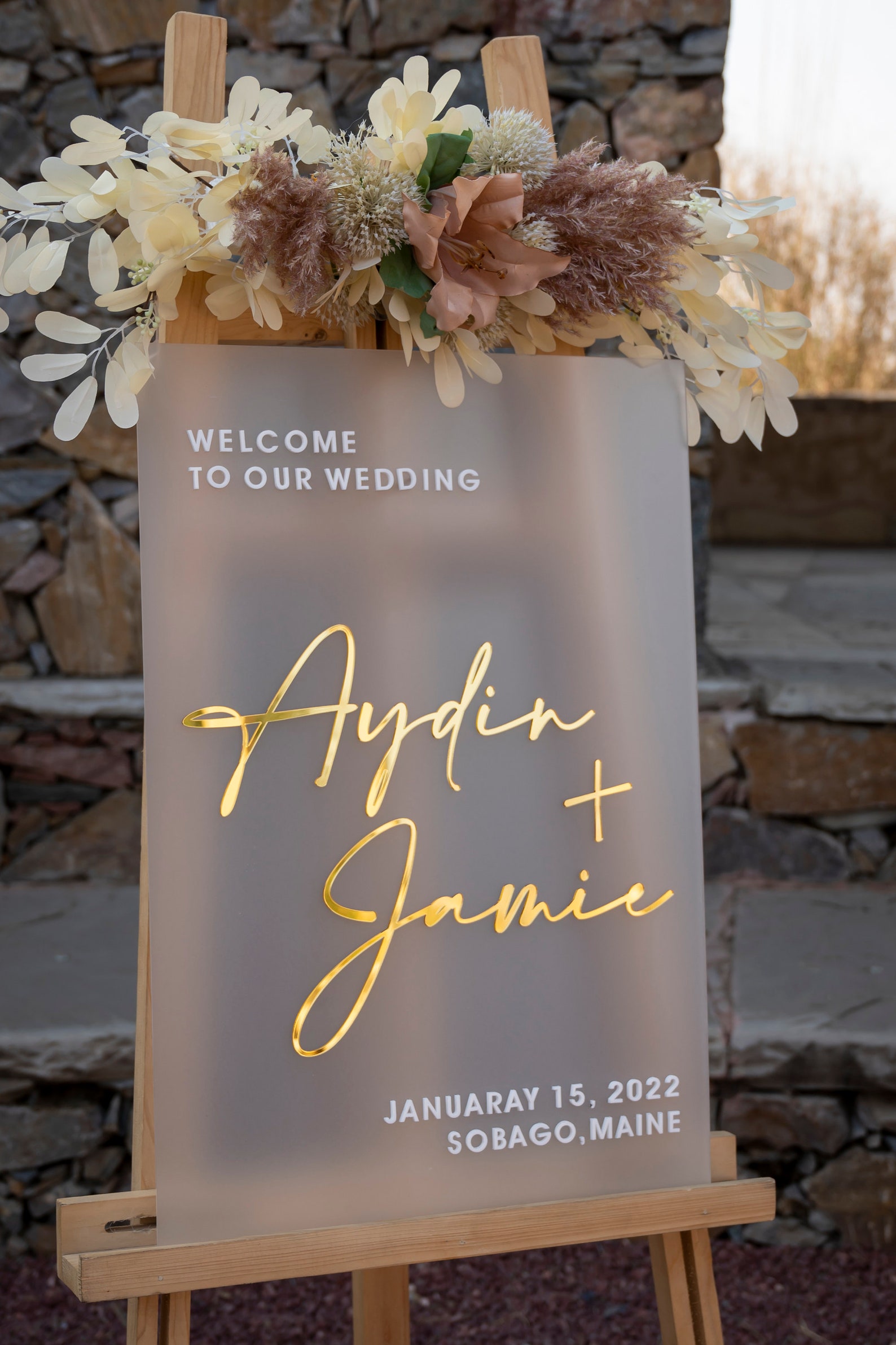 Image of Acrylic Wedding Sign