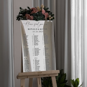 Spiegel Silber Acryl Sitzplan, Hochzeit Sitzplan, Hochzeit Sitzplatz Zeichen, Hochzeit Sitzplatz Zeichen, Hochzeitsgäste Plan