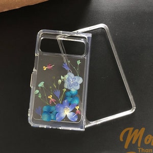 Real Gypsophila Hydrangea  flower phone case, Google Pixel 7 Pro Fold bumper airbag case for Samsung Z Flip 5 4 case, iPhone 14 Pro Max case