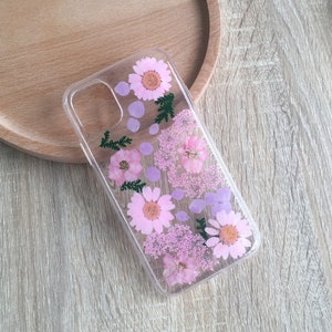 Custom pressed real flower phone case for iPhone 17 16 15 14 13 pro max 16e,Samsung S25 S24 Ultra A16 A56,Google Pixel 9 10 pro 9A