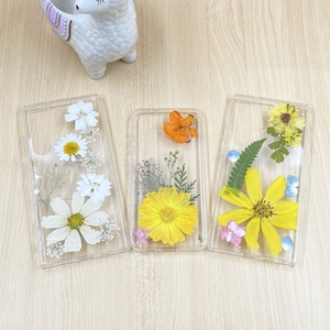 Pressed Cosmos flower phone case for Samsung S25 Edge S23 S24 Ultra A16 A56, iPhone 16 15 14 Pro Max 16e, Google Pixel 10 9 Pro 9A