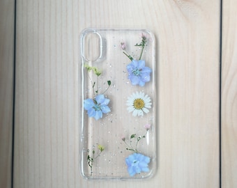Pressed real dried flower phone case for iPhone 17 16 15 14 13 pro max 16e,Samsung S25 S24 Ultra A16 A56,Google Pixel 9 10 pro 9A