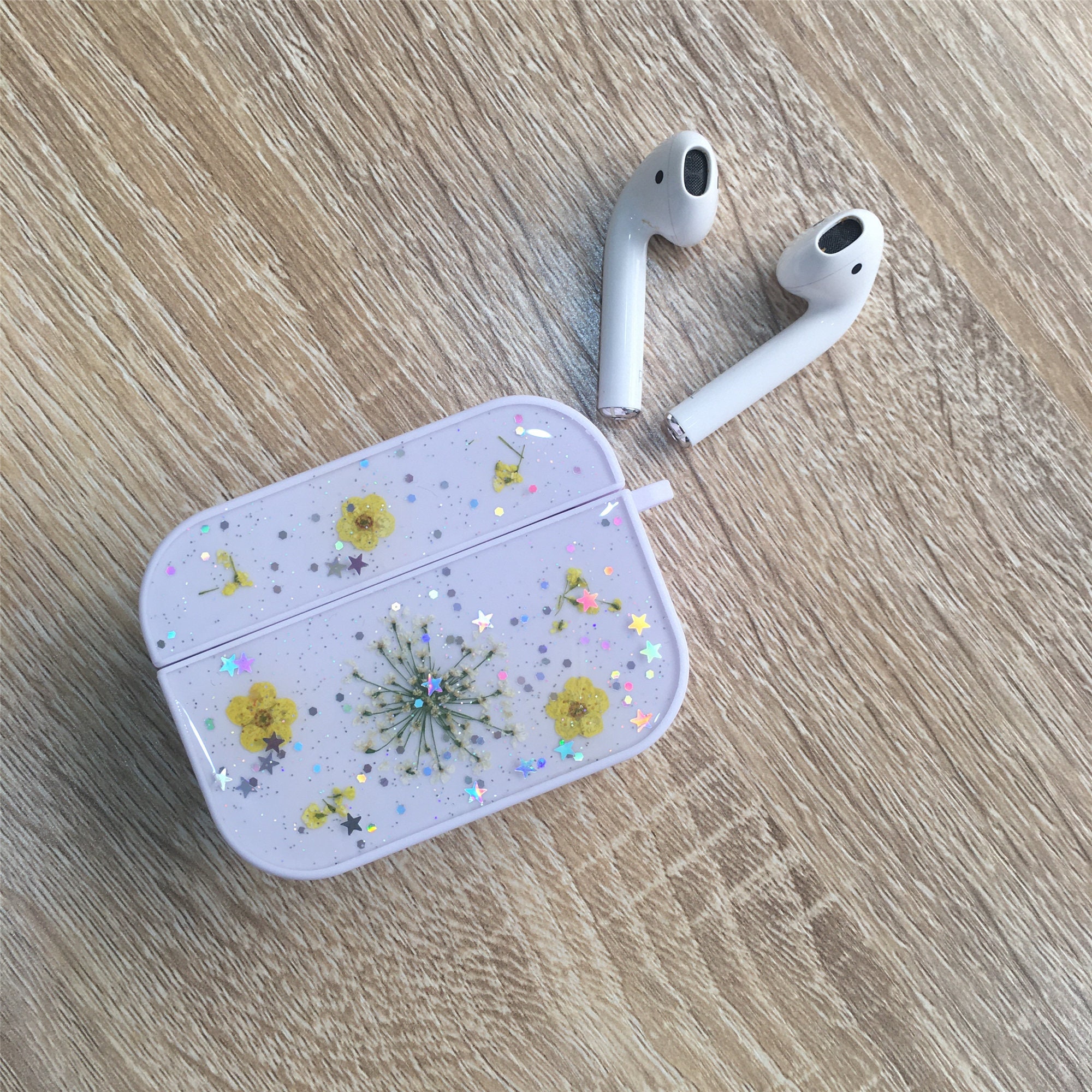 AirPods Pro Case Pressed Real Dried Yellow Flower AirPod Etsy