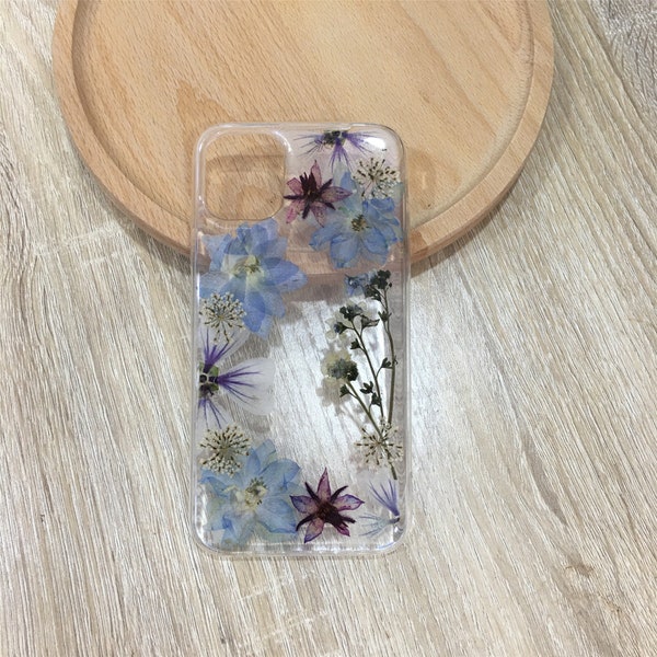 iPhone 15 14 13 12 Pro,pressed real dried flower phone case Samsung S24 s23 case, Google Pixel 6 case,Samsung galaxy Z Flip 5 4 case