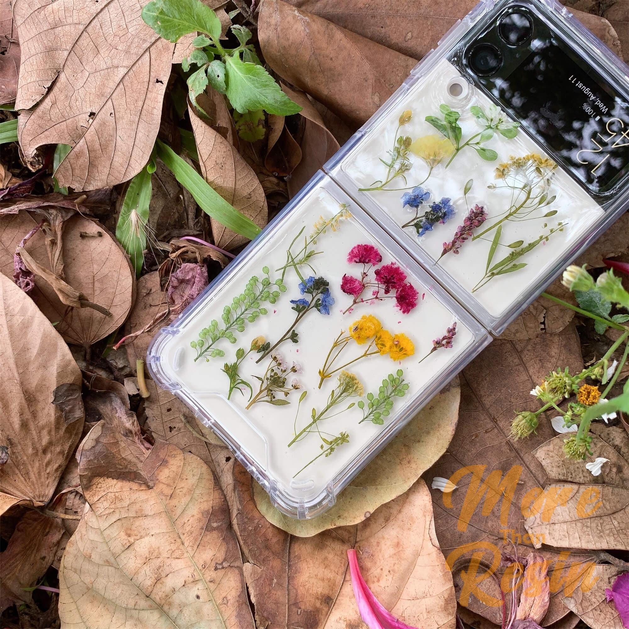 Pressed Dried Wild Grass Flower Case for Samsung Z Flip 7 6,S25 S26 ...