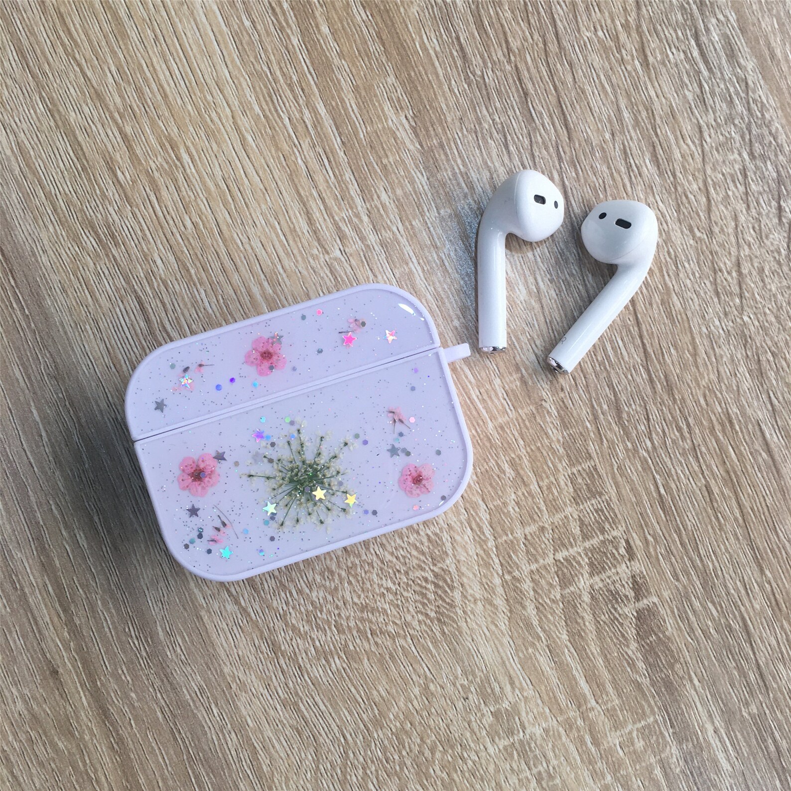 Airpods Pro Case Pressed Real Dried Pink Flower Airpod Floral Etsy