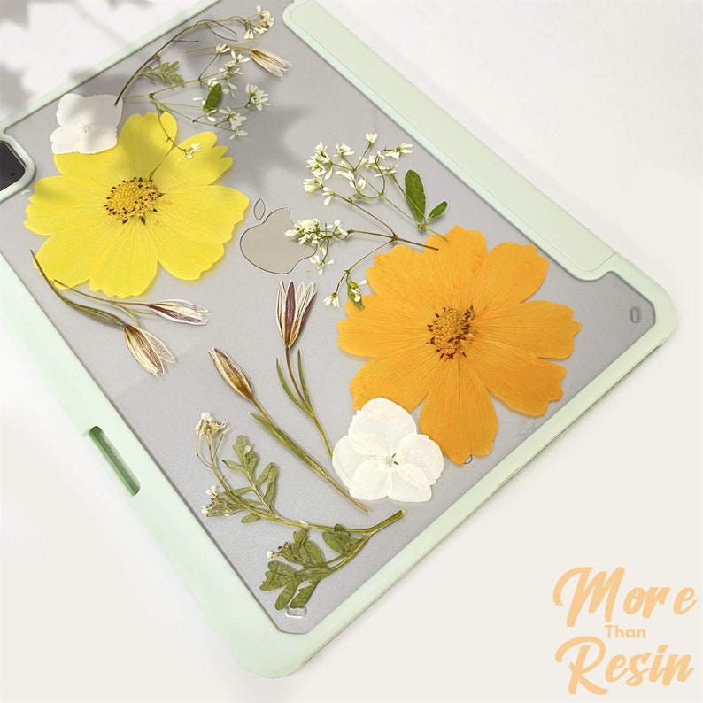 Orange yellow cosmos flower iPad Air 2022 case with pen slot for iPad mini 6,iPad 10,iPad 2022,iPad Air 4,iPad pro 2022, resin iPad case image 6