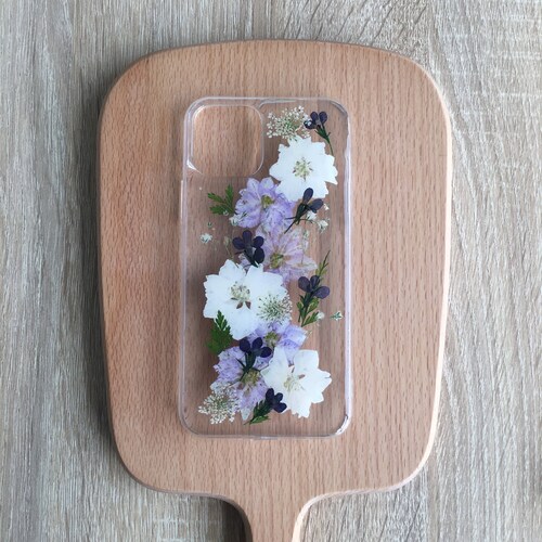 Handmade Dried Pressed Flower Phone Case Iphone 13 12 11 Pro Etsy