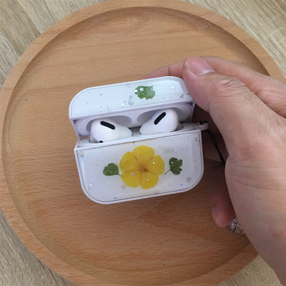 AirPods Pro Case Pressed Real Dried Yellow Flower AirPod Etsy