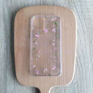 Pressed real pink flower phone case for iPhone 17 16 15 14 13 pro max 16e,Samsung S25 S24 Ultra A16 A56,Google Pixel 9 10 pro 9A