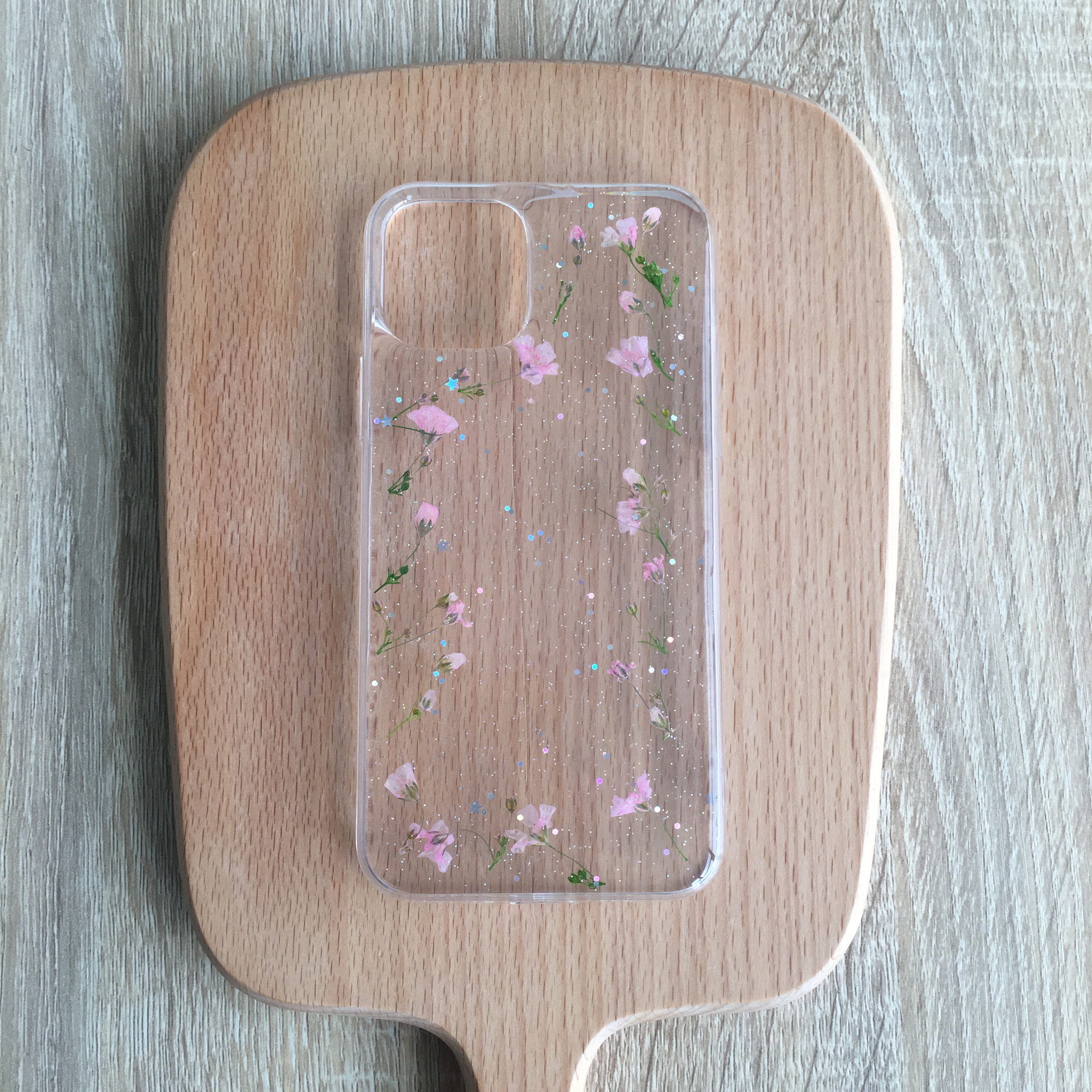 Pressed real pink flower phone case for iPhone 17 16 15 14 13 pro max 16e,Samsung S25 S24 Ultra A16 A56,Google Pixel 9 10 pro 9A