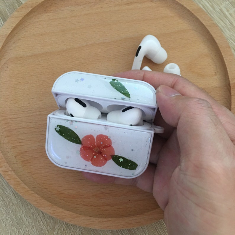 AirPods Pro Case Pressed Real Dried Red Flower AirPod Floral Sho AirPods Pro Case Pressed Real Dried Red Flower AirPod Floral Sho