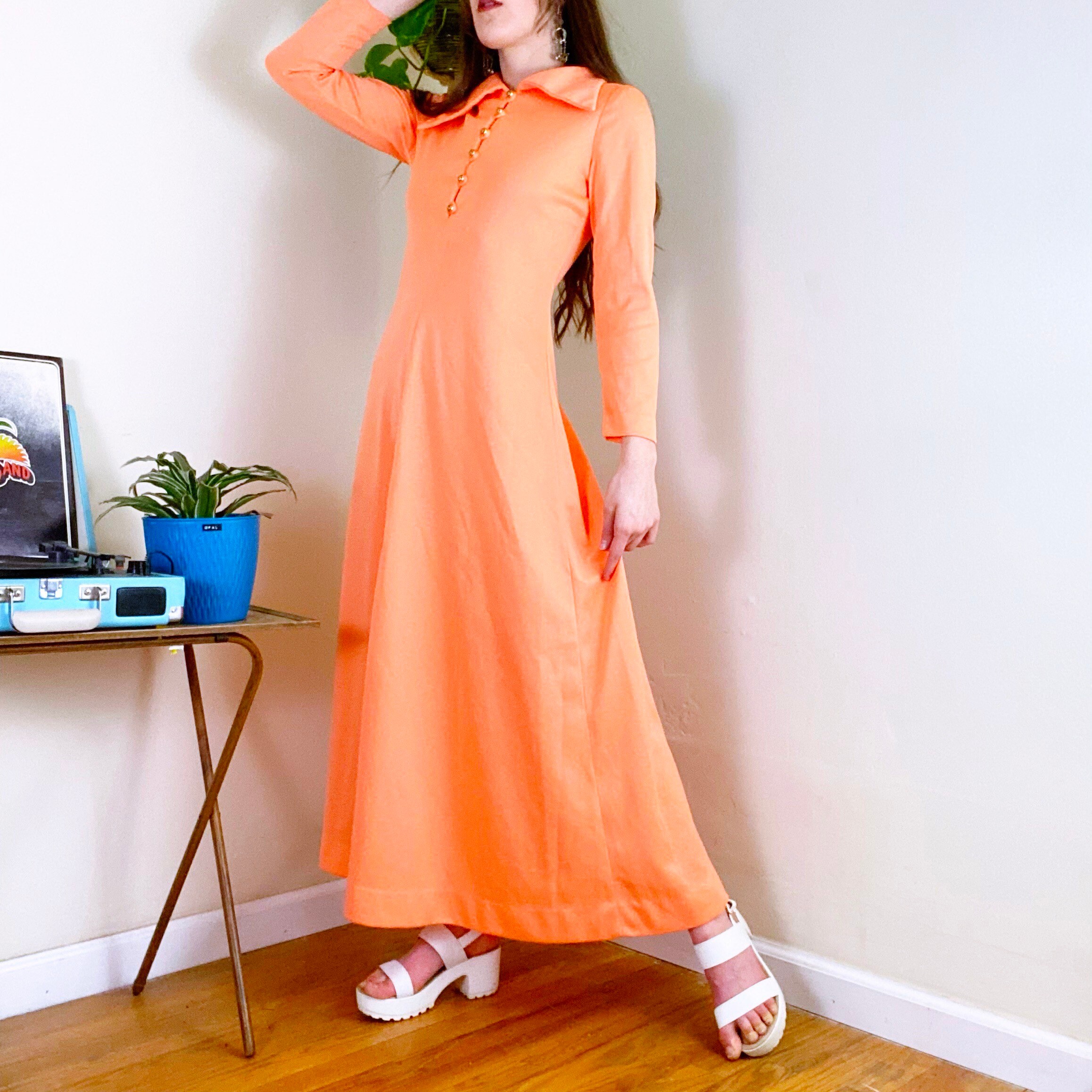 70s dress long sleeve