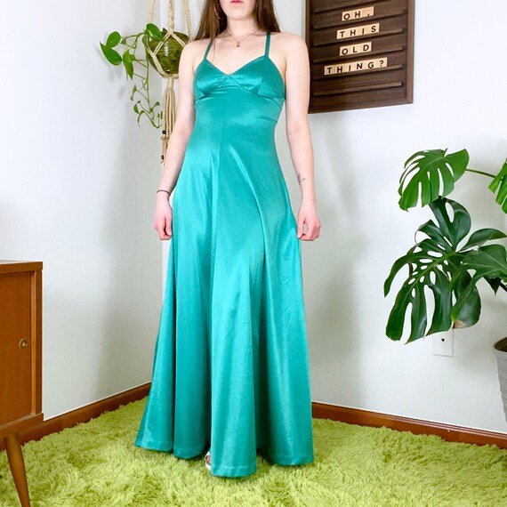 Shiny spaghetti strap dress sale