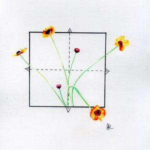 Floral coloured tattoo design