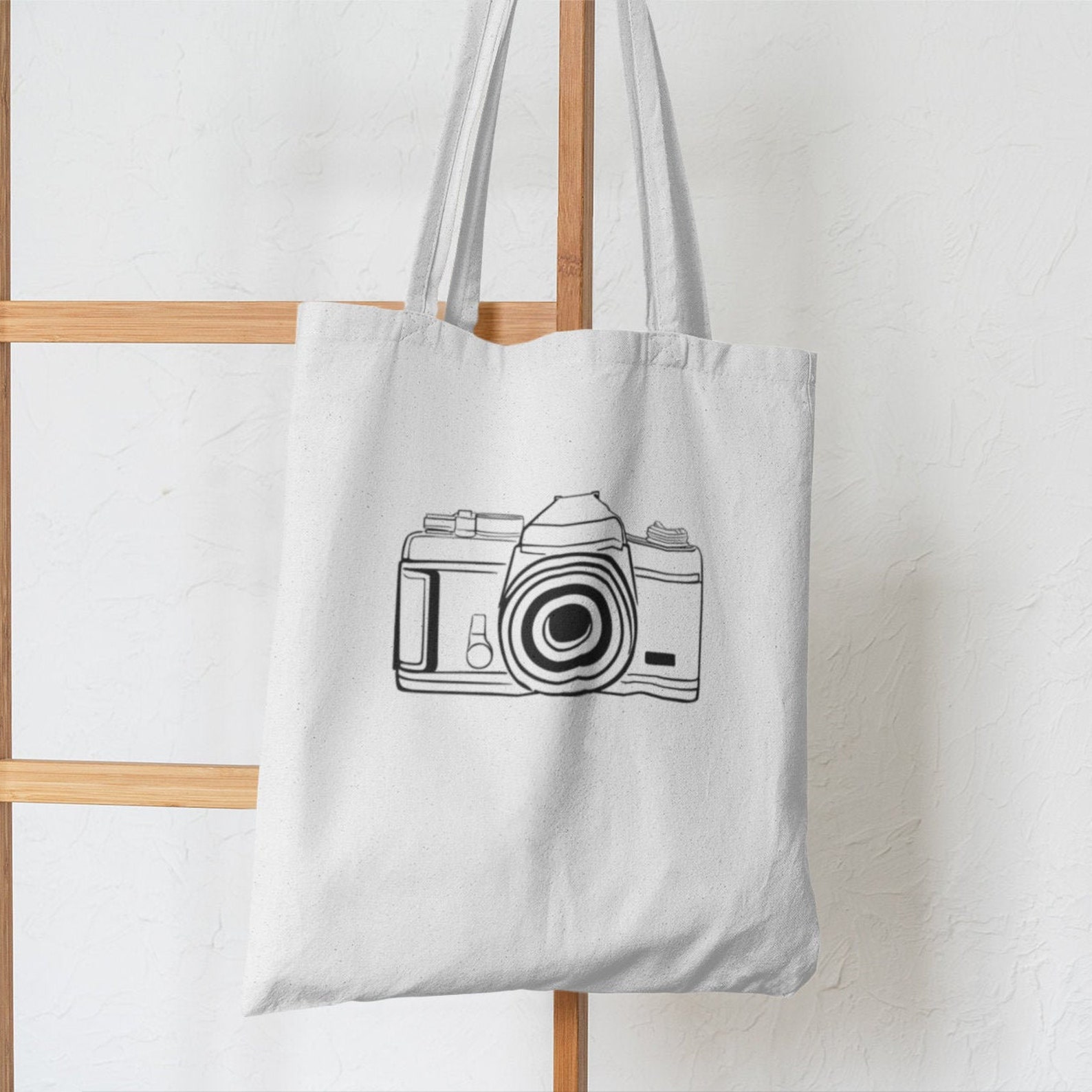 Camera Tote Bag Shopping Bag Photography Camera Drawing Etsy UK