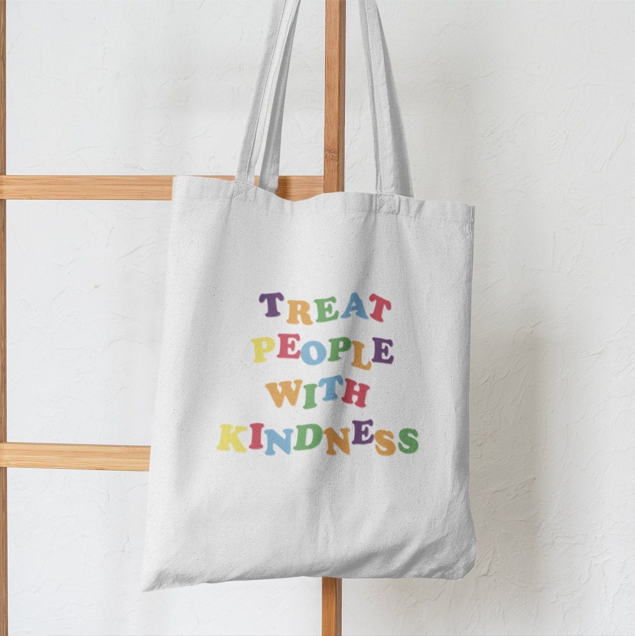 Treat People With Kindness Shopping Bag Tote Bag - Etsy UK