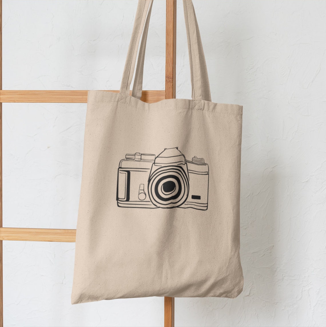 Camera Tote Bag Shopping Bag Photography Camera Drawing Etsy UK
