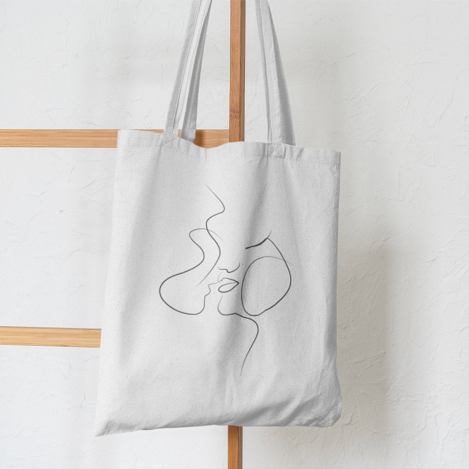 Line Art Tote Bag Graphic Tote Shopping Bag Tote Bag Etsy UK