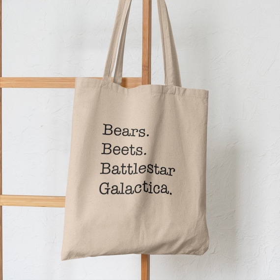 Bears Beats Battlestar Galactica the Office Tote Bag Shopping Bag Tote Bag Gift for the Office Fans Dwight Schrute Quote Etsy Ireland