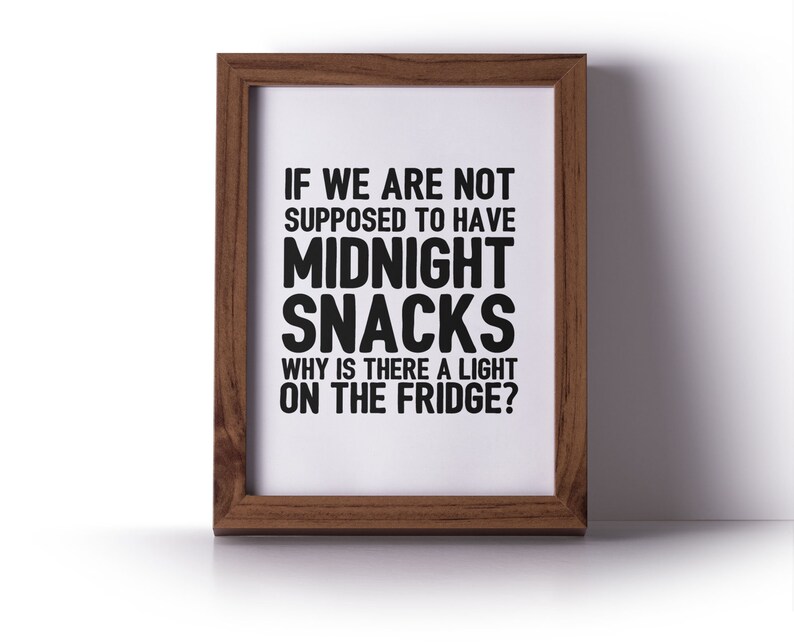 If we are not supposed to have midnight snacks Quote Wall Etsy