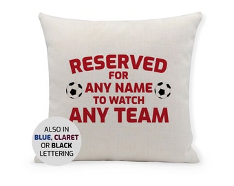 Personalized Football Team Cushion, Reserved For