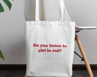 Do You Listen to Girl in Red Girl in Red Tote Bag Shopping Bag LGBT Etsy UK