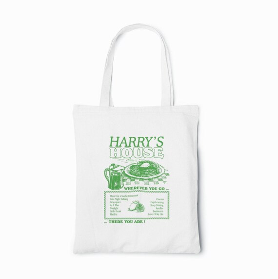Harry Styles Tote Bag Shopping Bag Harrys House Menu Tracklist Etsy UK