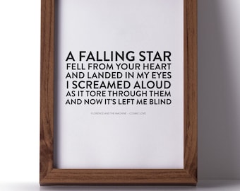 Florence and the Machine - Cosmic Love Lyrics Print