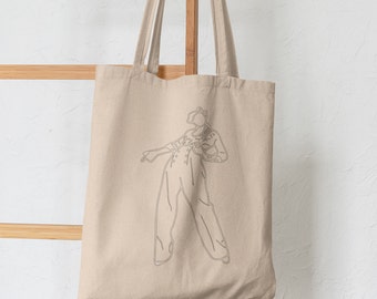 Harry Styles Line Art Tote Bag: Lightweight Shopping Bag