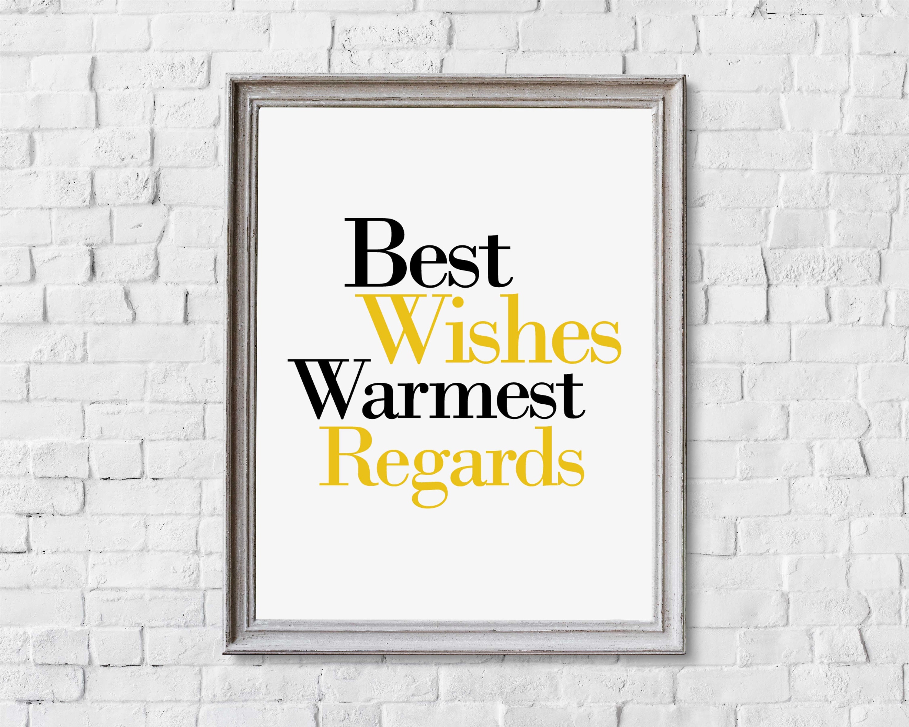 Best Wishes Warmest Regards Print Creek Wall Art A3A4A5 Etsy UK