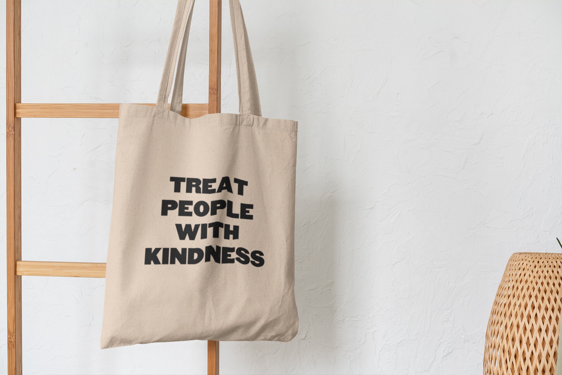 Treat people with kindness tote bag hotsell