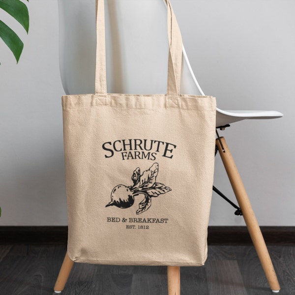 Schrute Farms Tote Bag | The Office Tote Bag | Shopping Bag | Gift for The Office Fans | Dwight Schrute
