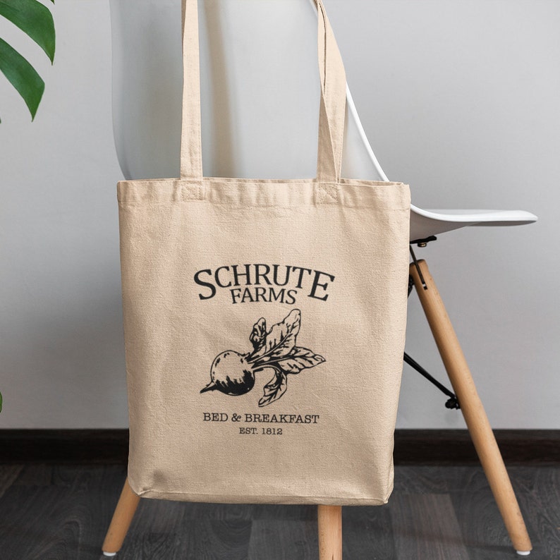 Schrute Farms Tote Bag, The Office Tote Bag, Shopping Bag, Gift for The Office Fans, Dwight Schrute 