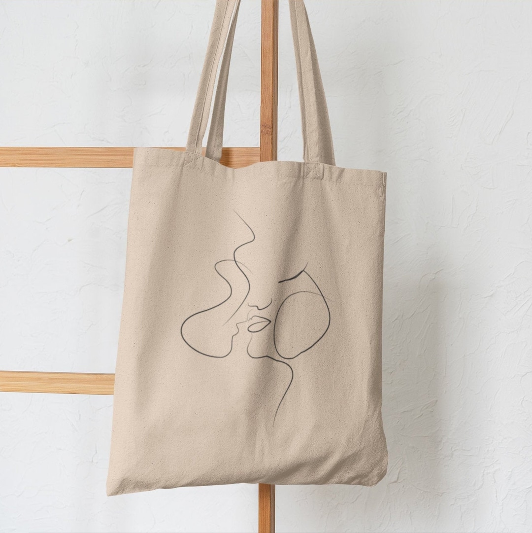 Line Art Tote Bag Graphic Tote Shopping Bag Tote Bag Etsy UK