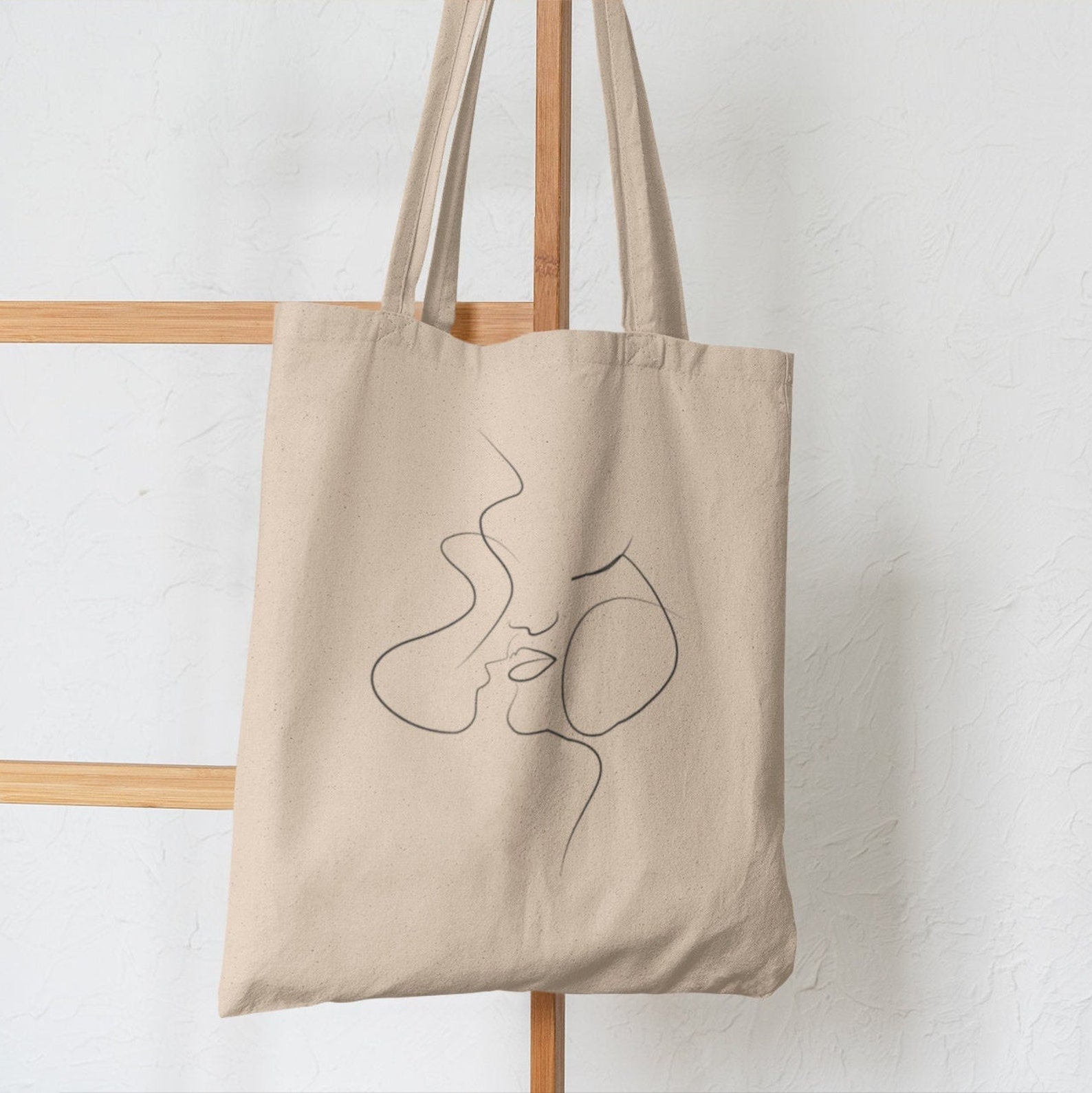 Line Art Tote Bag Graphic Tote Shopping Bag Tote Bag - Etsy UK