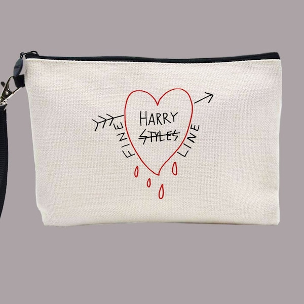 Harry Styles | Fine Line | Make Up Bag | Pencil Case | Toiletry Bag | Linen, Cosmetics Pouch