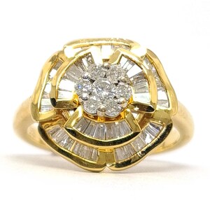 Natural Diamond gold vermeil Ring, Diamond Wedding Band, Diamond Proposal Ring, Floral diamond engagement ring, Classic white diamond ring