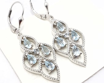 ブルートパーズのシャンデリアピアス 現在、この商品の在庫はありません - Etsy