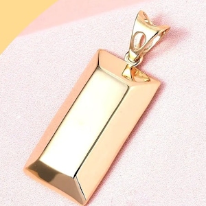9K Solid Gold bar pendant- Real 9k yellow gold bar pendant- Anniversary gift-engagement gift-Christmas gift-Graduation gift-Birthday gift