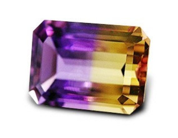 Natural Anahi Ametrine Ring Studded With Multi Gemstone in 14k